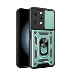 Xiaomi Redmi 12 Θήκη Βεραμάν Πράσινη Με Σταντ Sliding Camera Cover Design Phone Case Mint Green