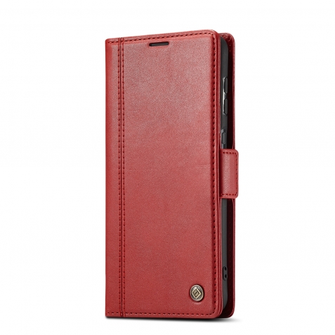 Samsung Galaxy A14 4G / A14 5G Θήκη Βιβλίο Κόκκινο LC.IMEEKE Magnetic Buckle Horizontal Flip Case Red