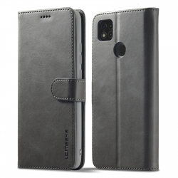 Xiaomi Redmi 9C / Redmi 10A Θήκη Βιβλίο Μαύρο LC.IMEEKE Calf Texture Phone Case Black