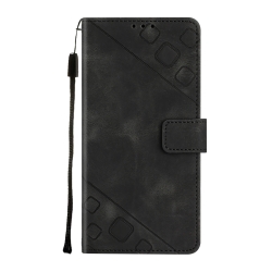 Xiaomi Redmi 10C Θήκη Βιβλίο Μαύρο Skin-feel Embossed Phone Case Black