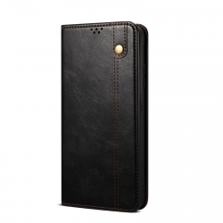 Xiaomi Redmi Note 12S Θήκη Βιβλίο Μαύρο Oil Wax Crazy Horse Texture Phone Case Black