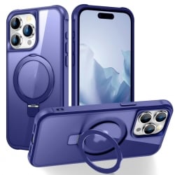 iPhone 15 Pro Max Θήκη Σιλικόνης Σκούρο Μπλε MagSafe Magnetic Holder Phone Case Klein Blue