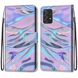 Samsung Galaxy A53 5G Θήκη Βιβλίο Coloured Drawing Cross Texture Horizontal Flip Case Fluorescent Water Pattern