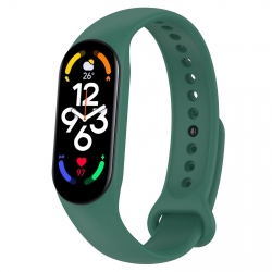 Λουράκι Xiaomi Mi Band 5 / 6 / 7 Πράσινο Solid Color Silicone Replacement Strap Watchband Official Green