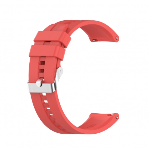 Λουράκι Huawei Watch GT2 46mm Κόκκινο Silicone Watch Band with Silver Buckle Red