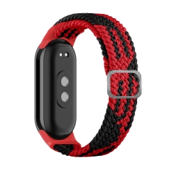 Λουράκι Xiaomi Mi Band 8 Κόκκινο - Μαύρο Adjustable Nylon Braided Elasticity Watch Band Red Black