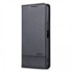 Vivo Y22s / Y22 / Y35 Θήκη Βιβλίο Μαύρο AZNS Magnetic Calf Texture Flip Phone Case Black