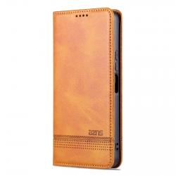 Vivo Y22s / Y22 / Y35 Θήκη Βιβλίο Ανοιχτό Καφέ AZNS Magnetic Calf Texture Flip Phone Case Light Brown