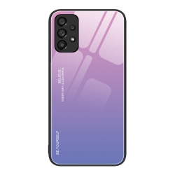 Samsung Galaxy A53 5G Θήκη Με Πλαίσιο Σιλικόνης Και Όψη Γυαλιού Gradient Color Glass Phone Case Pink Purple