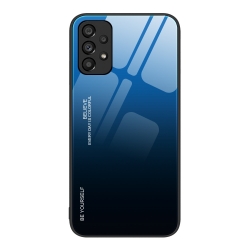 Samsung Galaxy A53 5G Θήκη Με Πλαίσιο Σιλικόνης Και Όψη Γυαλιού Gradient Color Glass Phone Case Blue Black