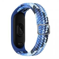 Λουράκι Xiaomi Mi Band 3/4/5/6 Πολύχρωμο Μπλε Adjustable Nylon Braided Elasticity Watch Band Colorful Blue