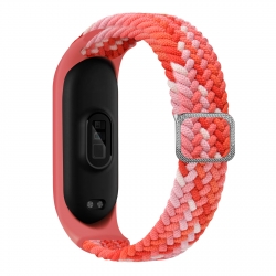 Λουράκι Xiaomi Mi Band 3/4/5/6 Πολύχρωμο Κόκκινο Adjustable Nylon Braided Elasticity Watch Band Colorful Red