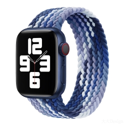 Λουράκι Apple Watch 41/ 40/ 38mm - Series 9/8/7 - SE/6/5/4/3/2/1 Nylon Single-turn Braided Blueberry