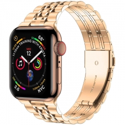 Λουράκι Apple Watch Ultra/Ultra2 - 49/ 45/ 44/ 42mm - Series 9/8/7 - SE/6/5/4/3/2/1 Stainless Steel Rose Gold