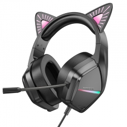 Borofone B0106 Ροζ Over Ear Gaming Headset με σύνδεση 2x3.5mm / USB Pink