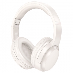 Borofone B025 Ασύρματα/Ενσύρματα On Ear Ακουστικά Bluetooth Milky White