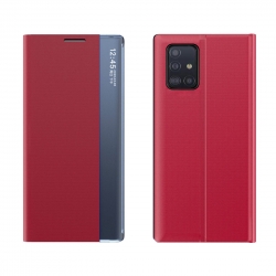 Θήκη Samsung Galaxy A71 Βιβλίο Κόκκινο Side Display Magnetic Horizontal Flip Plain Texture Cloth + PC Case Red