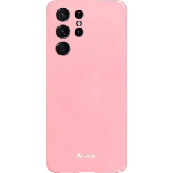 Θήκη Samsung Galaxy S21 Ultra 5G Σιλικόνης Απαλό Ροζ Jelly Silicone Case Light Pink