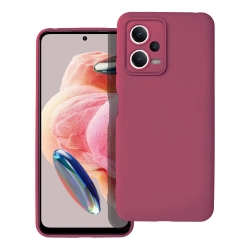 Xiaomi Redmi Note 12 5G Θήκη Σιλικόνης Μπορντό Soft Touch Silicone Rubber Soft Bordeaux