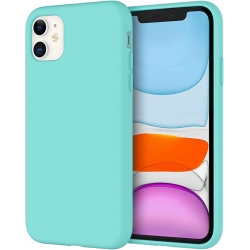 iPhone 11 Θήκη Σιλικόνης Βεραμάν Soft Touch Silicone Rubber Soft Case Mint
