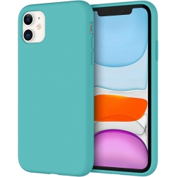 iPhone 11 Θήκη Σιλικόνης Τιρκουάζ Soft Touch Silicone Rubber Soft Case Τerquoise
