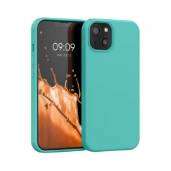 iPhone 13 Θήκη Σιλικόνης Τιρκουάζ Soft Touch Silicone Rubber Soft Turquoise