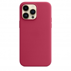 iPhone 14 Pro Max Θήκη Σιλικόνης Μπορντό Soft Touch Silicone Rubber Soft Case Bordeaux