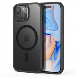 iPhone 15 Plus Θήκη Διάφανη ESR Classic Hybrid Halolock Magsafe Frosted Black Case Transparent