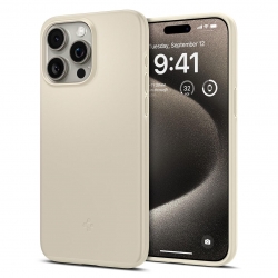 iPhone 15 Pro Max Θήκη Μπεζ Spigen Thin Fit Back Cover Mute Beige ACS06545