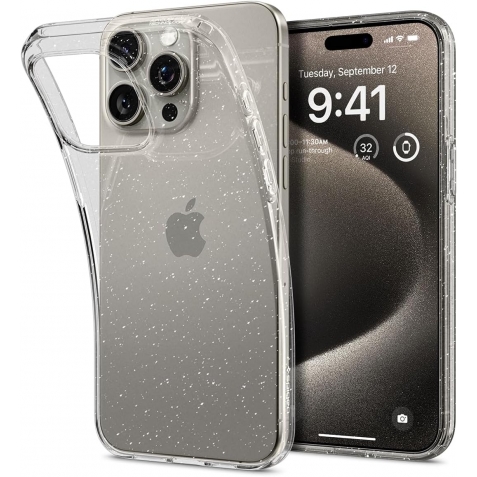 iPhone 15 Pro Max Θήκη Διάφανη Spigen Liquid Crystal Clitter Back Cover Crystal Clear ACS06557