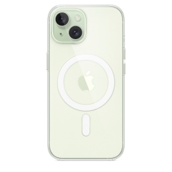 iPhone 15 Θήκη Σιλικόνης Διάφανη MagSafe Phone Case Transparent