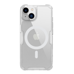 iPhone 15 Θήκη Σιλικόνης Διάφανη Nillkin Nature TPU Pro Magnetic Case Clear Cover (MagSafe Compatible)