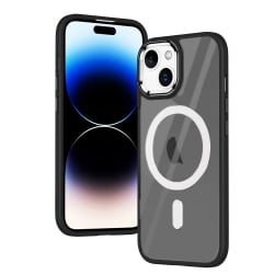 iPhone 15 Θήκη Σιλικόνης Μαύρη Magnetic MagSafe Phone Case Black