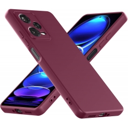 Xiaomi Redmi Note 12 Pro 5G Θήκη Σιλικόνης Μπορντό Soft Touch Silicone Rubber Soft Case Bordeaux