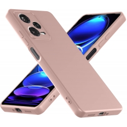 Xiaomi Redmi Note 12 Pro 5G Θήκη Σιλικόνης Καφέ Soft Touch Silicone Rubber Soft Case Coffee