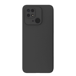 Xiaomi Redmi 10C Θήκη Σιλικόνης Μαύρη Soft Touch Silicone Rubber Soft Case Black