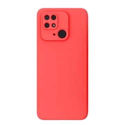 Xiaomi Redmi 10C Θήκη Σιλικόνης Κόκκινη Soft Touch Silicone Rubber Soft Case Red