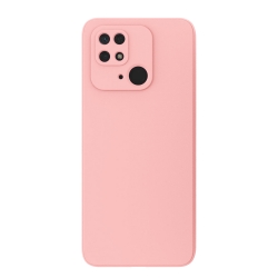 Xiaomi Redmi 10C Θήκη Σιλικόνης Απαλό Ροζ Soft Touch Silicone Rubber Soft Case Powder Pink