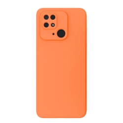 Xiaomi Redmi 10C Θήκη Σιλικόνης Πορτοκαλί Soft Touch Silicone Rubber Soft Case Orange