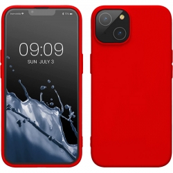 iPhone 14 Θήκη Σιλικόνης Κόκκινη Soft Touch Silicone Rubber Soft Case Red