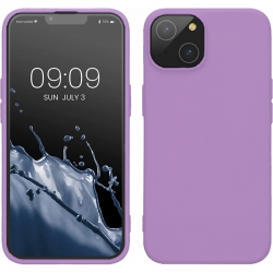 iPhone 14 Θήκη Σιλικόνης Μωβ Soft Touch Silicone Rubber Soft Case Purple