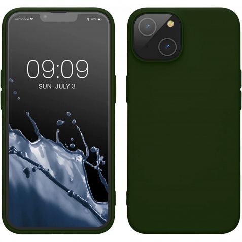 iPhone 14 Θήκη Σιλικόνης Πράσινη Soft Touch Silicone Rubber Soft Case Green