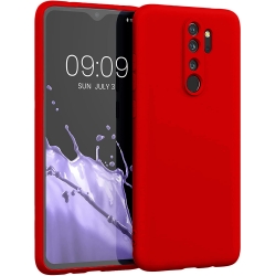 Xiaomi Redmi Note 8 Pro Θήκη Σιλικόνης Κόκκινη Soft Touch Silicone Rubber Soft Case Red
