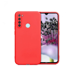 Xiaomi Redmi Note 8 / Note 8 2021 Θήκη Σιλικόνης Κόκκινη Soft Touch Silicone Rubber Soft Case Red