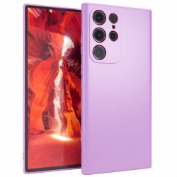 Samsung Galaxy S22 Ultra 5G Θήκη Σιλικόνης Μωβ Soft Touch Silicone Rubber Soft Case Purple