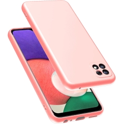 Samsung Galaxy A22 5G Θήκη Σιλικόνης Ροζ Soft Touch Silicone Rubber Soft Case Pink