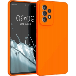 Samsung Galaxy A53 5G Θήκη Σιλικόνης Πορτοκαλί Soft Touch Silicone Rubber Soft Case Orange