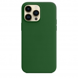 iPhone 14 Pro Max Θήκη Σιλικόνης Πράσινο Soft Touch Silicone Rubber Soft Case Green