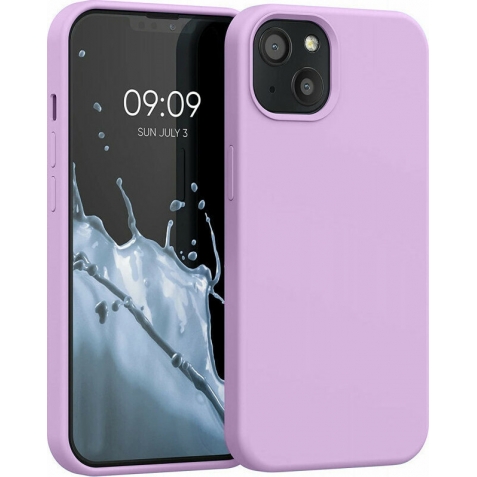 iPhone 13 Θήκη Σιλικόνης Μωβ Soft Touch Silicone Rubber Soft Case Purple