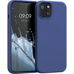 iPhone 13 Θήκη Σιλικόνης Μπλε Soft Touch Silicone Rubber Soft Case Navy